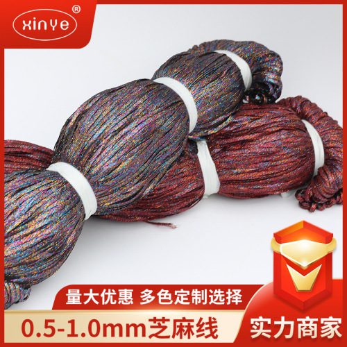 Factory Customized 0.3cm 0.5cm 0.8cm Flat Belt Sesame Thread Gold Silk Lace Ethnic Clothing Accessories 