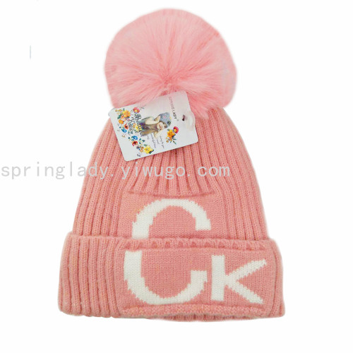 spring lady wool knitted autumn and winter hat cold-proof warm male and female baby cartoon hat cute hat children‘s cap