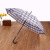 68cm Automatic Checkered Umbrella Factory Wholesale Fashion Plaid Straight Rod Hook Sunny Umbrella Factory Low Price Wholesale Yuan