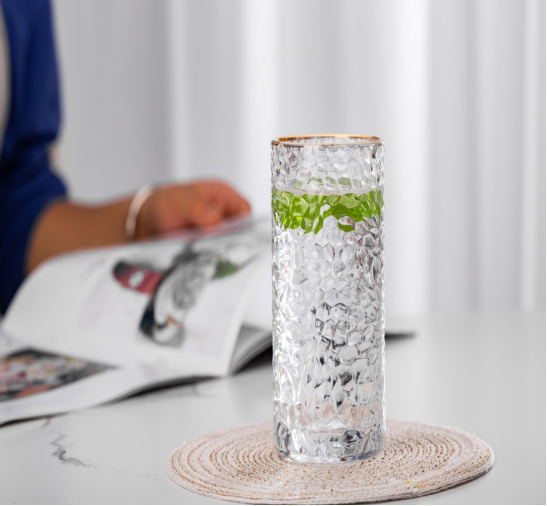 VS8081-2A 水晶  玻璃  杯子    颜色  电镀  加工  金色