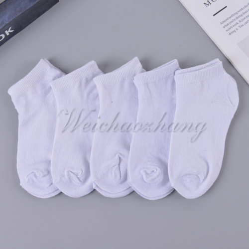 children‘s white socks boat socks summer thin cotton socks for boys and girls baby shallow mouth socks polyester cotton socks