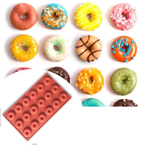 18 silicone donut mold diy biscuit chocolate mold family baking mold