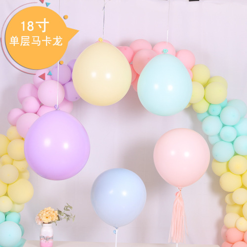 18-inch 10g single layer macaron color latex balloon wedding birthday party wedding decoration balloon thickening