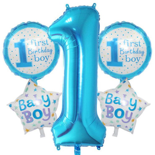 32-inch number 18-inch 1-year-old balloon package baby‘s birthday party decoration set wholesale customization
