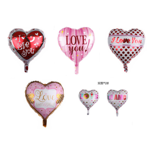 new 18-inch heart-shaped love aluminum balloon cartoon birthday party decoration supplies wedding ceremony decoration