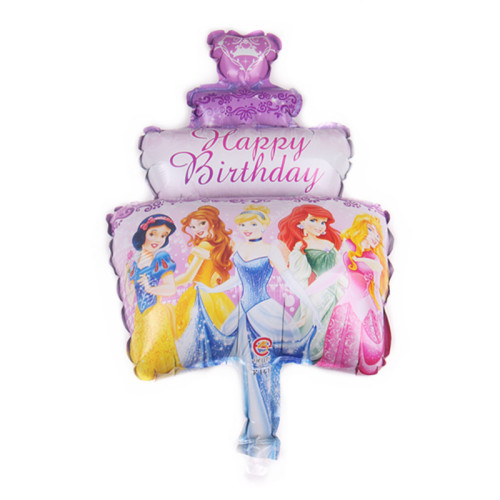 mini five princess three-layer cake aluminum foil balloon wedding banquet birthday decoration balloon