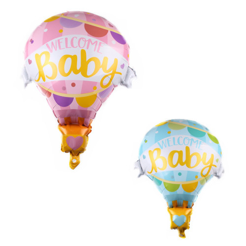 New Baby Hot Air Balloon Aluminum Film Balloon Children‘s Birthday Party Wedding Arrangement Balloon Dress up Decoration Balloon