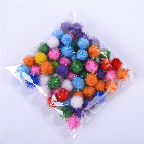 glitter color furry ball decorations handmade diy accessories ornament pendant accessories factory direct multi-color optional