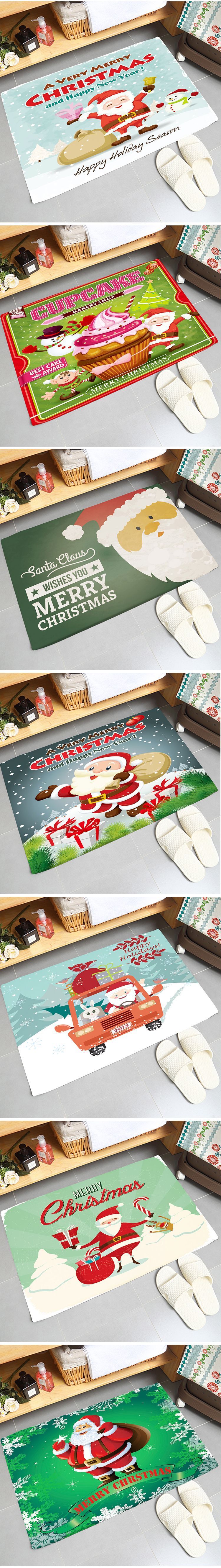 圣诞装饰地毯地垫进门脚垫吸水门垫跨境厨房楼梯浴室防滑垫可定制详情5
