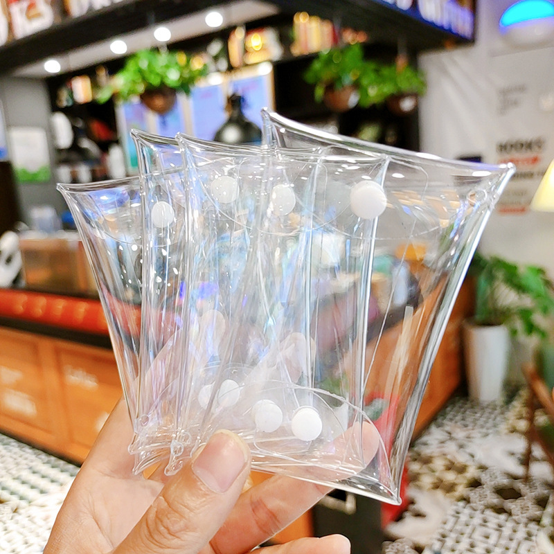 遛娃包PVC盲盒卡通公仔袋透明零钱包钥匙包耳机小饰品收纳包扣