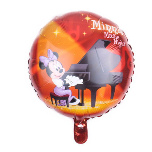 18-inch round piano mickey aluminum balloon children‘s birthday party decoration aluminum foil round floating air balloon