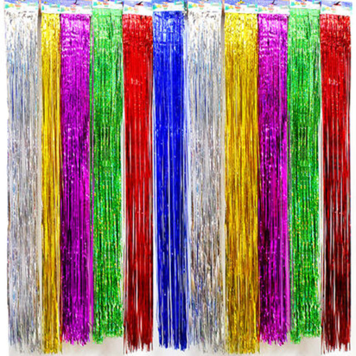 rain silk curtain 1*2m colorful door curtain wedding props hot sale stage banner ribbon party decoration cross-border exclusive