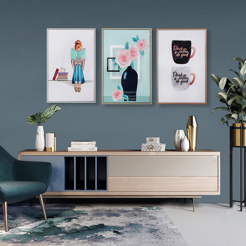 北欧现代风格温馨客厅走廊壁饰 ps发泡框水晶立体浮雕装饰画