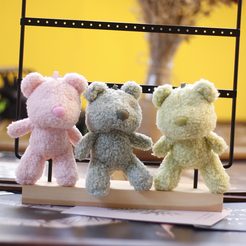 可爱花束小熊挂件毛绒玩偶公仔小号泰迪熊包包挂饰饰品礼物布娃娃