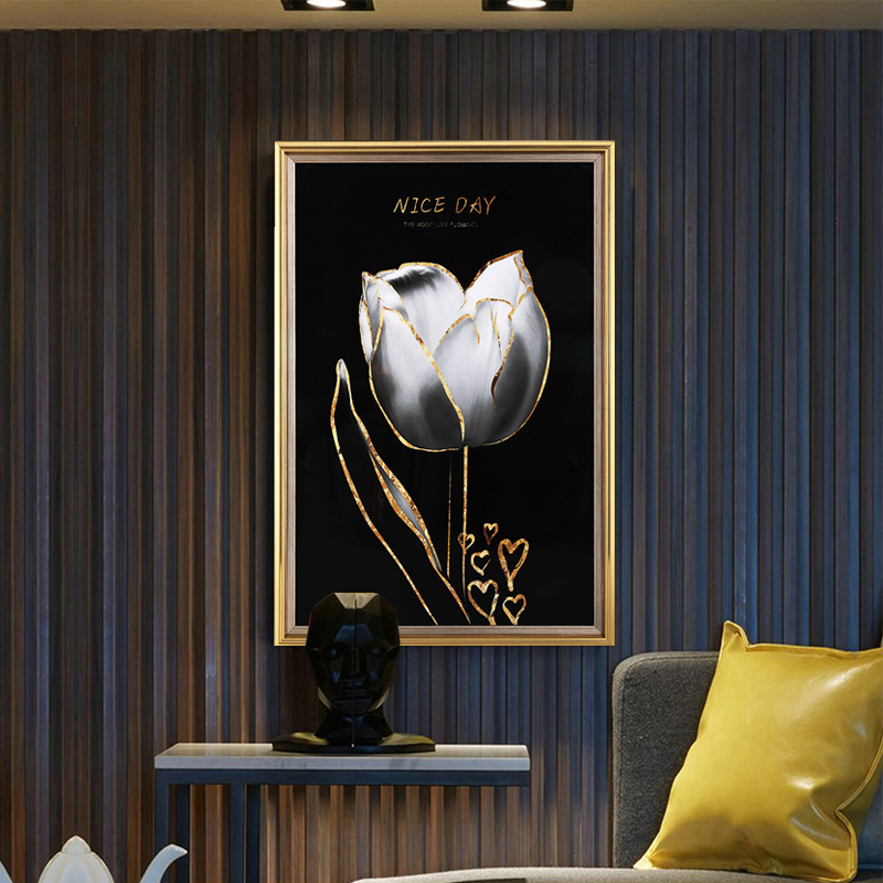 欧美现代轻奢酒店家居玄关客厅墙画装饰画ps发泡框水晶晶瓷装饰画