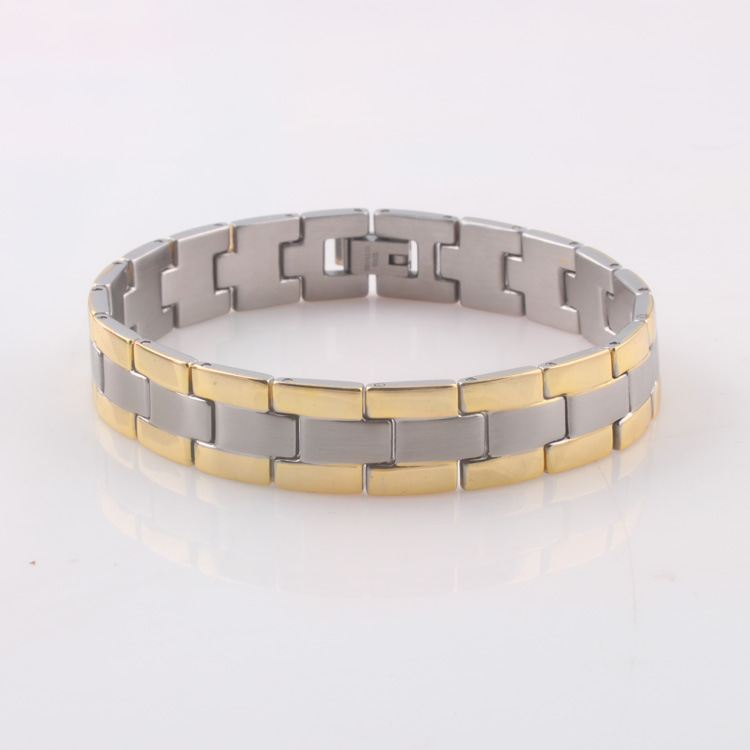 不锈钢饰品磁铁电金手链 能量锗手链首饰 混批饰品批发132