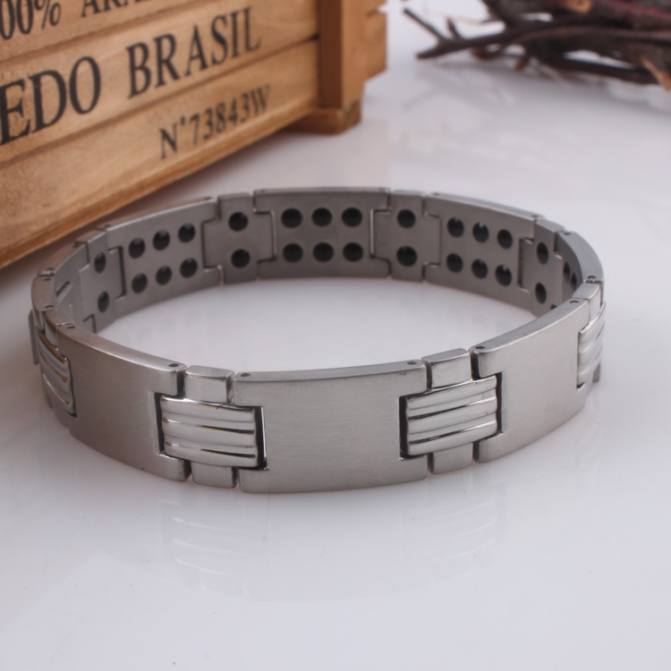 不锈钢双排锗手链 钛钢饰品 能量锗手链首饰 混批时尚饰品批发
