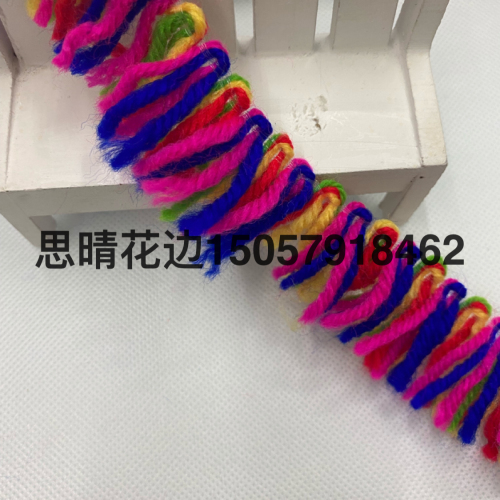 factory direct sale color fringe wool tassel scarf bag diy stage wear clothing accessory laces