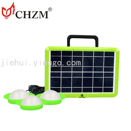 portable solar system can replace lithium battery 18650 camping leisure lighting with solar bluetooth speaker
