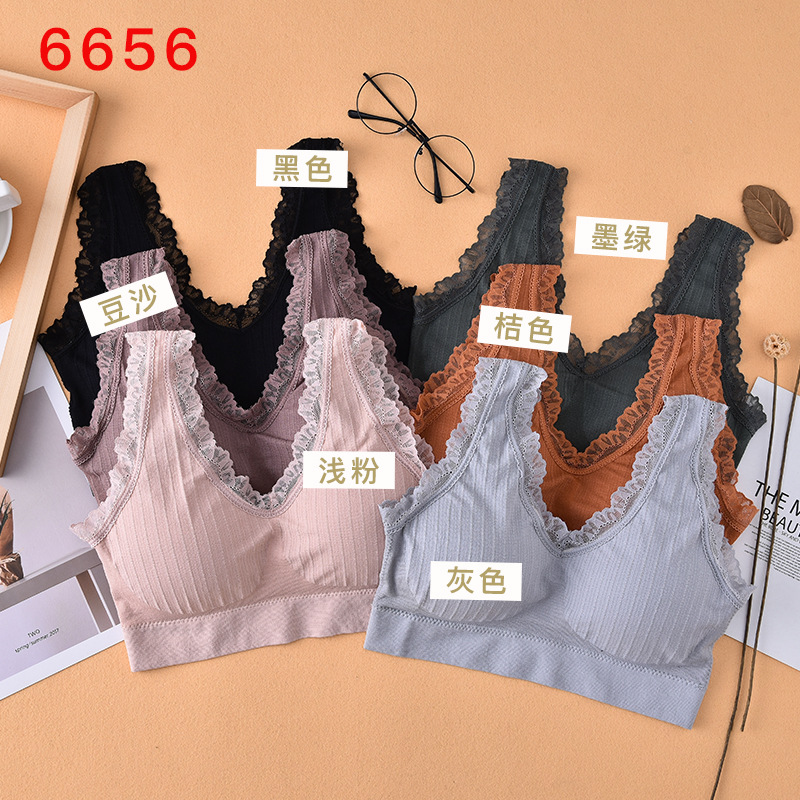 2020夏季裹胸背心光丝棉蕾丝花边背心 时尚性感打底内衣新款现货