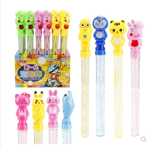 new 38cm cartoon bubble stick with concentrated solution children‘s bubble blowing tool park night market stall supply wholesale