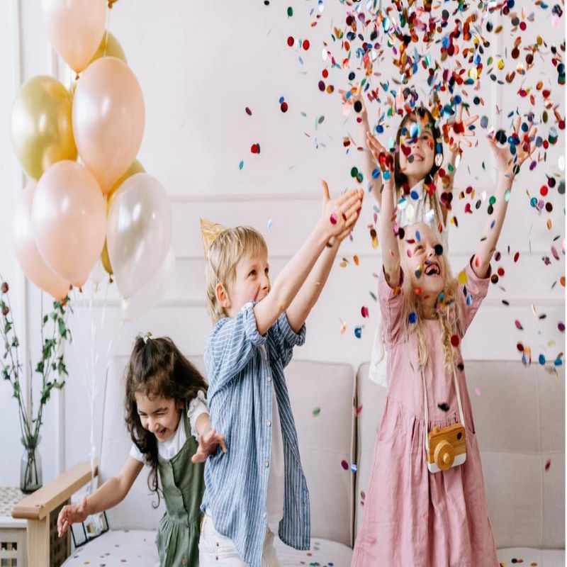 玩具塑料礼花小手枪成人生日派对用品亮片纸片枪炫酷海外充气礼花