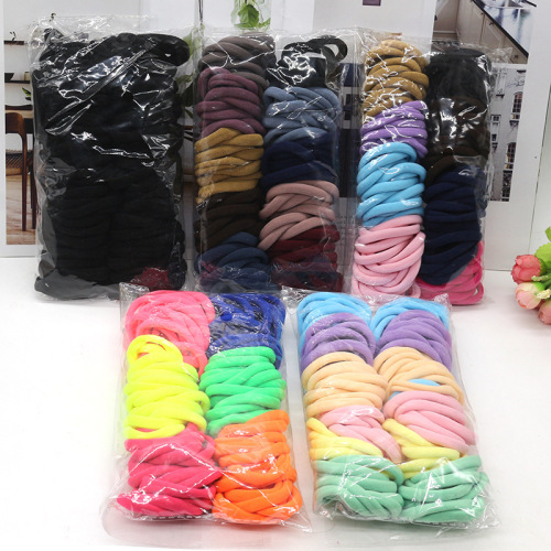 Practical Towel Ring Hair Band High Elastic Female Hair Tie Rubber Band 1 Yuan Store Stall Supply Distribution Does Not Hurt Hair Hair Rope