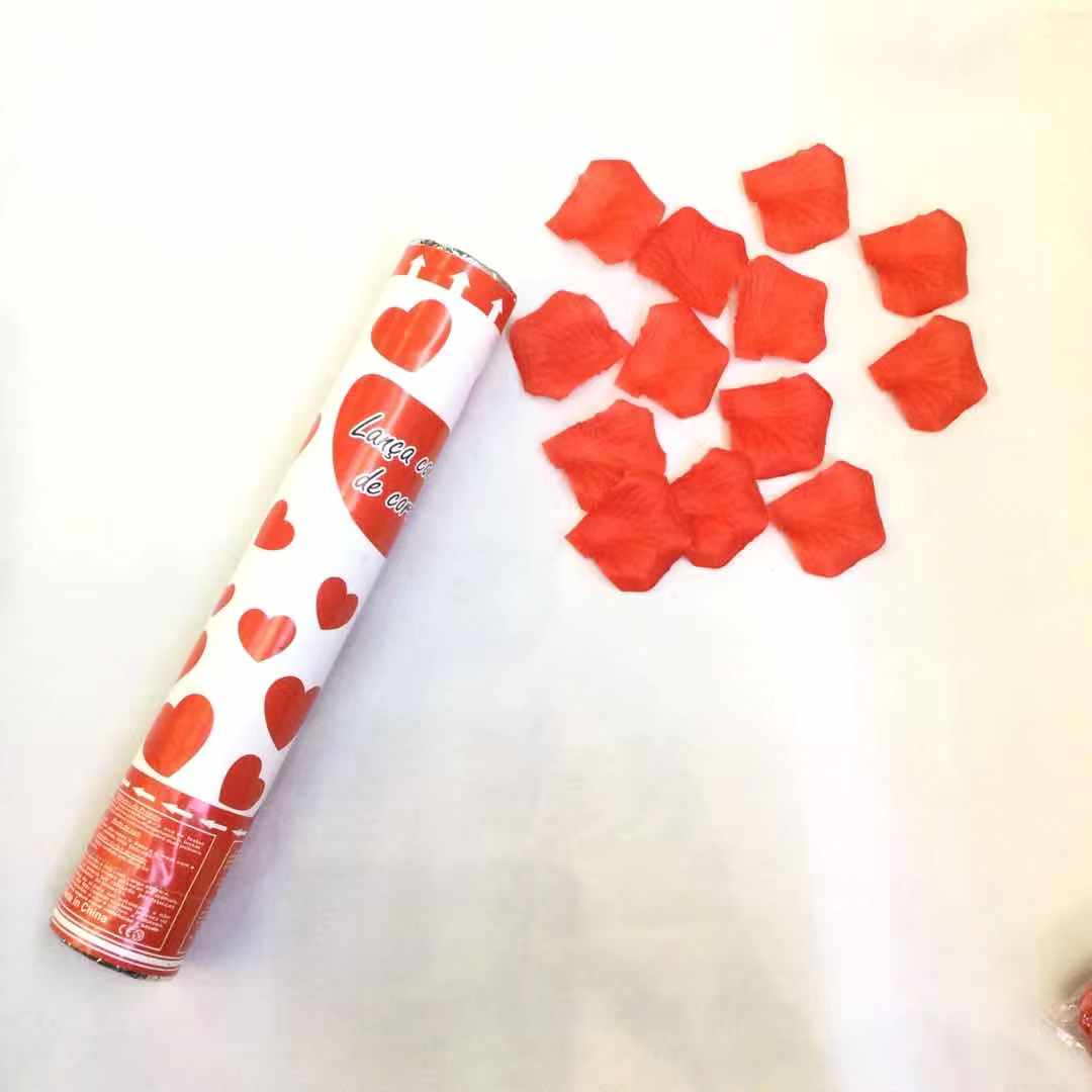 节日透明管纸管亮片纸片五彩纸屑礼花礼炮手拧按钮礼花筒节日用品