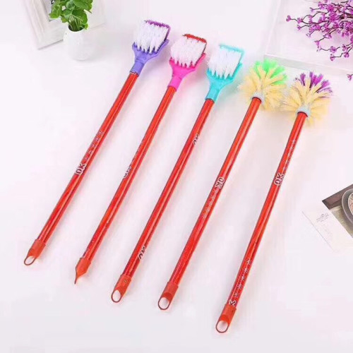 the Department Store of the Second Yuan Store Specially Batches round Head Square Head Toilet Brush Sanitary Cleaning Brush Wooden Handle Long Handle Brush