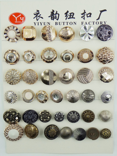 Plastic Buckle Factory Direct Sales Flat Diamond Button UV Laser Button Fashion Button Clothing Button Produced