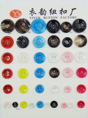 Factory Direct Sales Resin Button Factory Produced Fashion Button Boutique Direct Sales Clothing Rhyme Button Produced