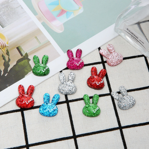 Simulation Cream DIY Phone Case Material Resin Sequins Love Rabbit Ear Earrings Pendant Parts Factory Direct Sales