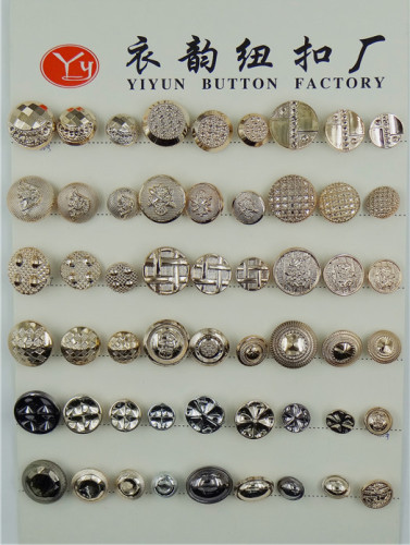 factory direct sales clothing accessories button plastic buckle fashion boutique uv plating button clothing rhyme button produced