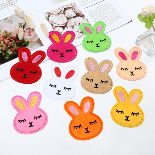New Cute Rabbit Shape Cloth Sticker DIY Creative Embroidery Patch Clothing Accessories Factory Direct Sales Wholesale