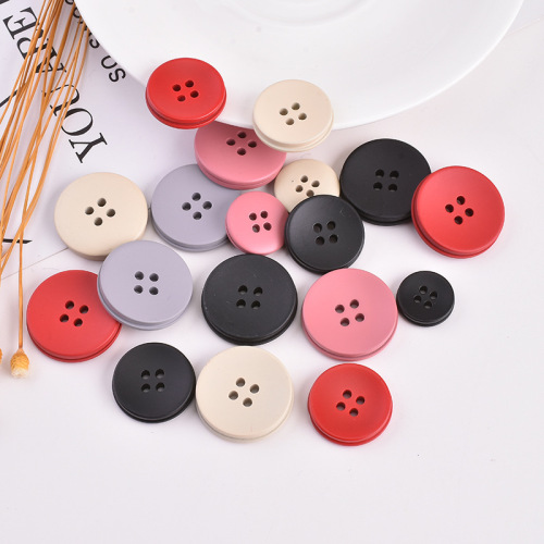 factory direct spot windbreaker woolen coat button round four-eye resin button