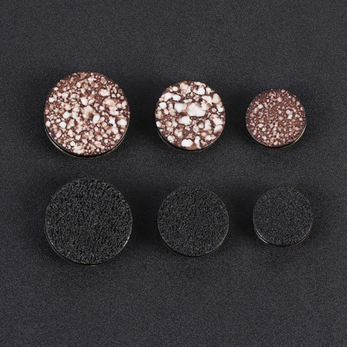 fashion temperament round metal button all-match women‘s suit coat buckle imitation stone pattern black glitter button wholesale
