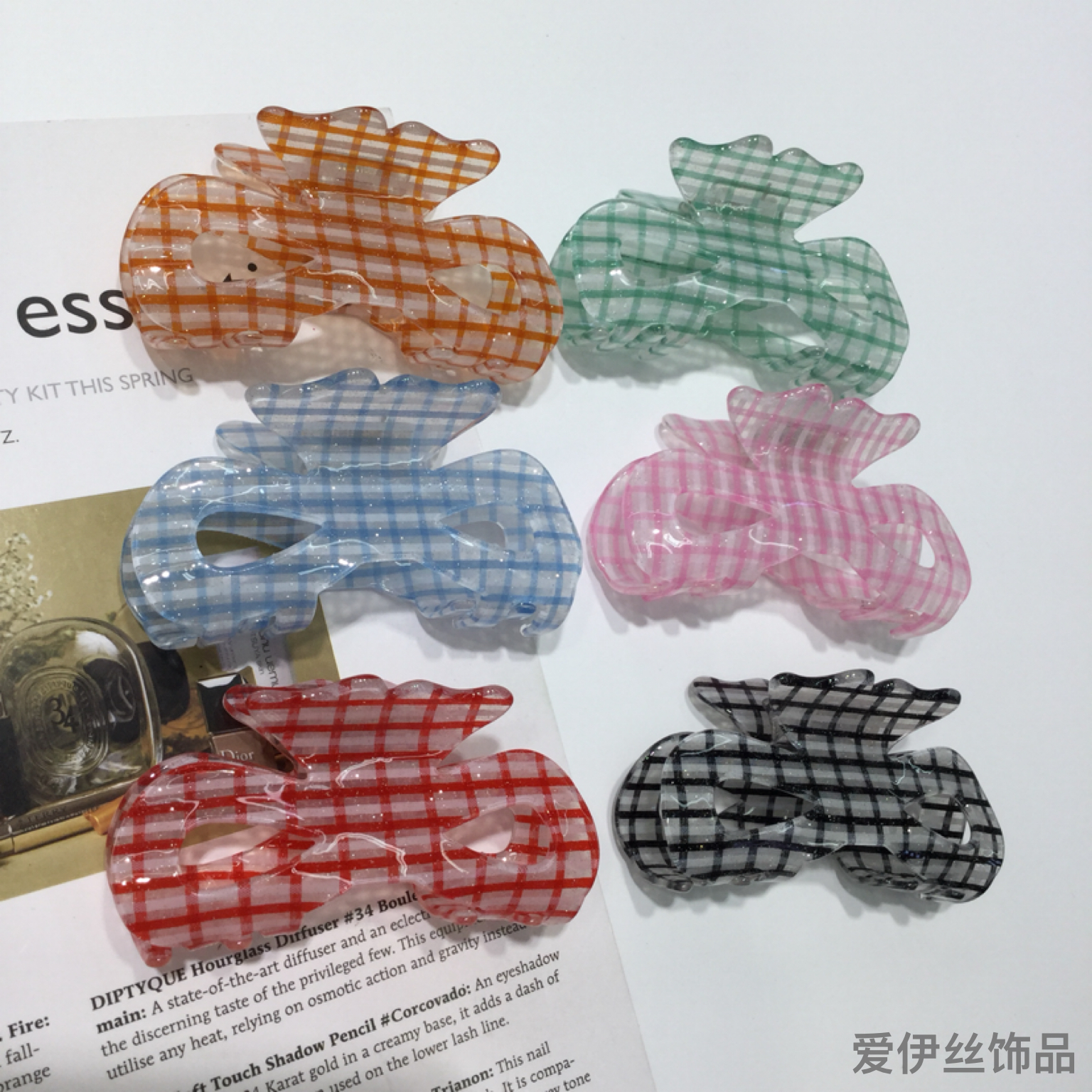 亚克力韩版新款方形抓清新头饰 简约风格发夹 精品少女夹子发饰