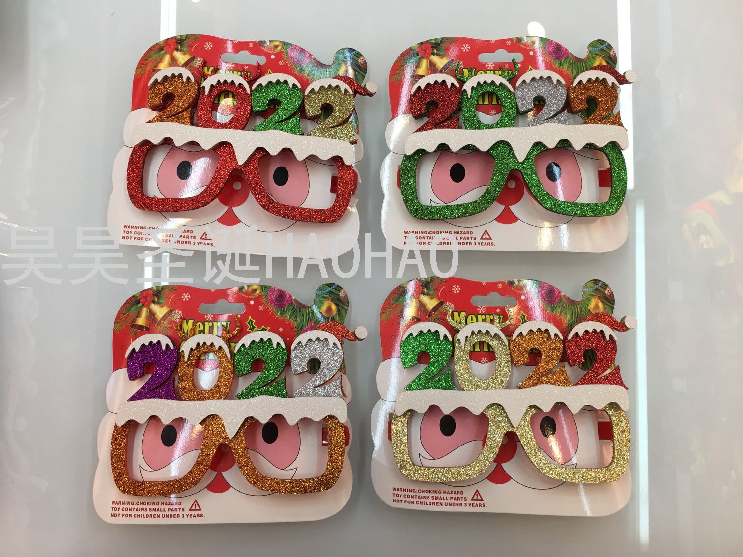 圣诞眼镜卡通眼镜鹿角眼镜成人儿童眼镜派对用品圣诞厂家直销