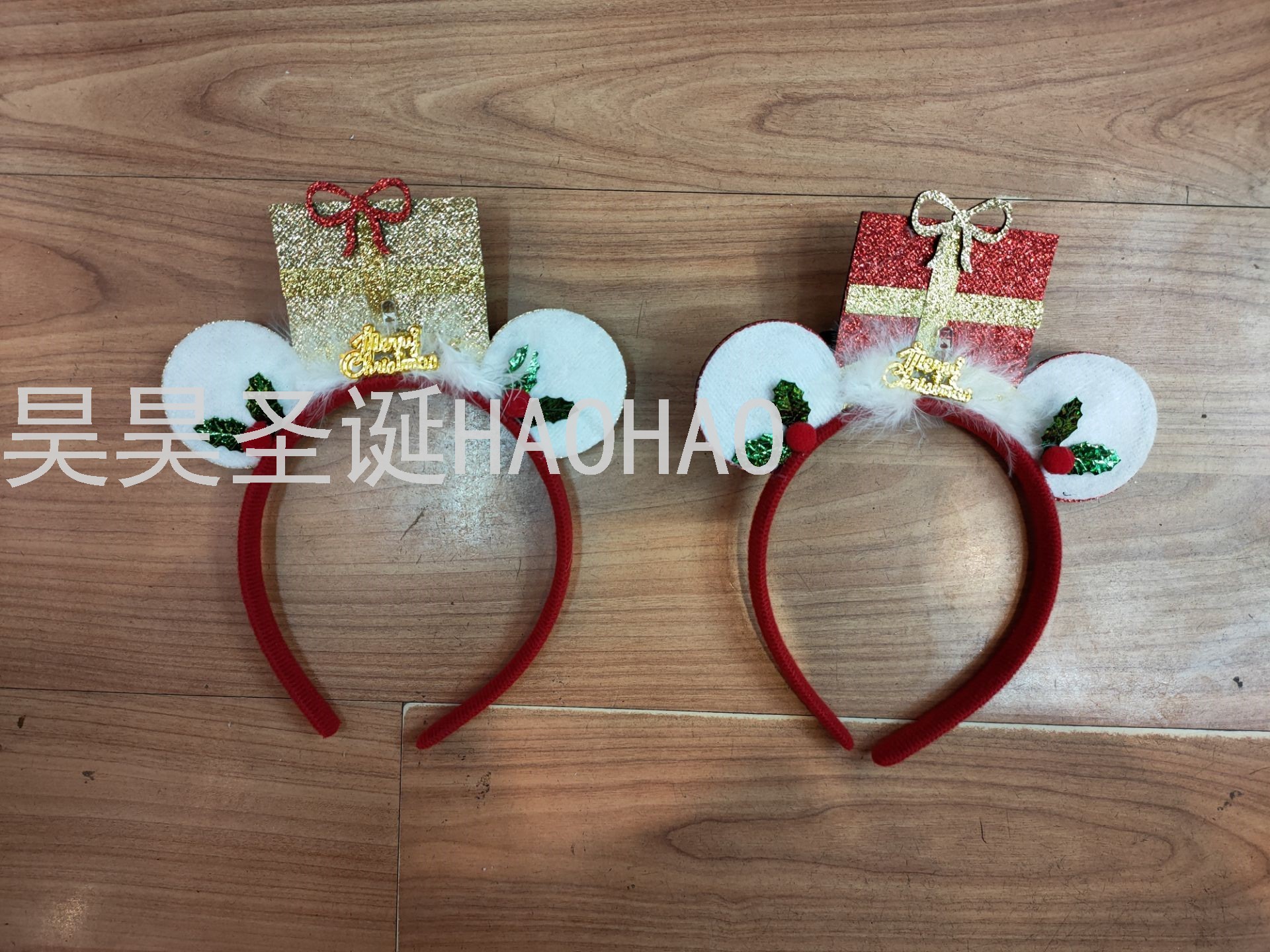 圣诞带灯头扣带铃铛鹿角头扣成人儿童头扣派对用品圣诞厂家直销