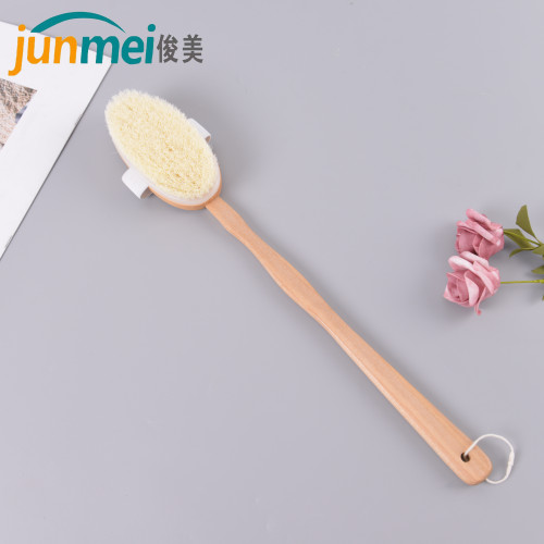 [Junmei] Wooden Bath Bath Pig Bristle Brush Long Handle Rub Back Bath Remover Removable Soft Hair Bath Brush