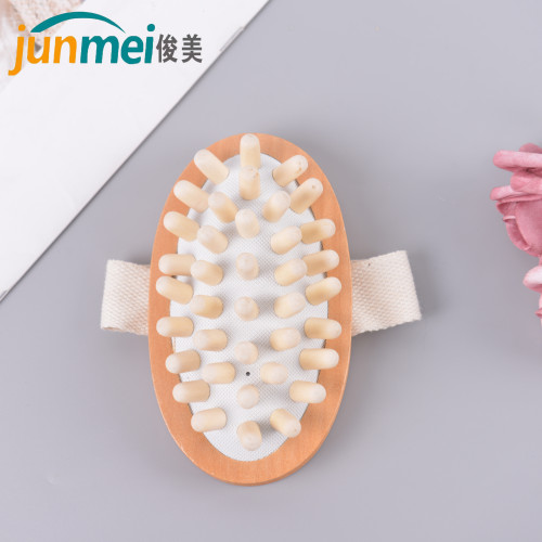 junmei spot soothing body airbag massager wooden home essential oil spa air cushion massage brush bath brush
