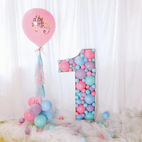Amazon Internet Celebrity Number Balloon Box Party Birthday Decoration Balloon Baby Full-Year Proposal Declaration