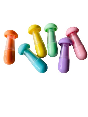 Office Stationery Marker Pen Wholesale Custom Macaron Color New Mini Style Mushroom Fluorescent Pen