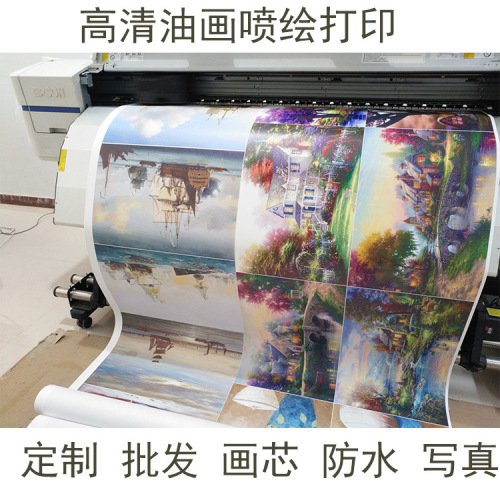 HD Micro-Jet Print Photo Printed Decorative Painting Canvas Printing Custom Canvas Painting Core Print One Piece Dropshipping