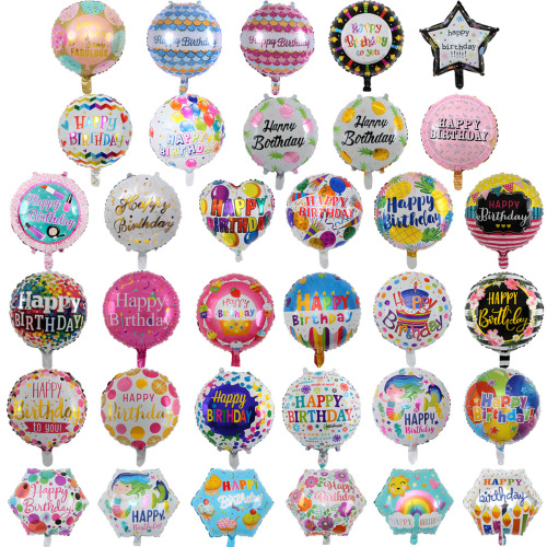 birthday balloon happy round aluminum film balloon happy birthday aluminum foil balloon english spanish ball