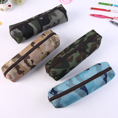 stationery simple camouflage pencil case oxford fabric pencil bag pencil case creative cartoon student stationery bag pencil bag