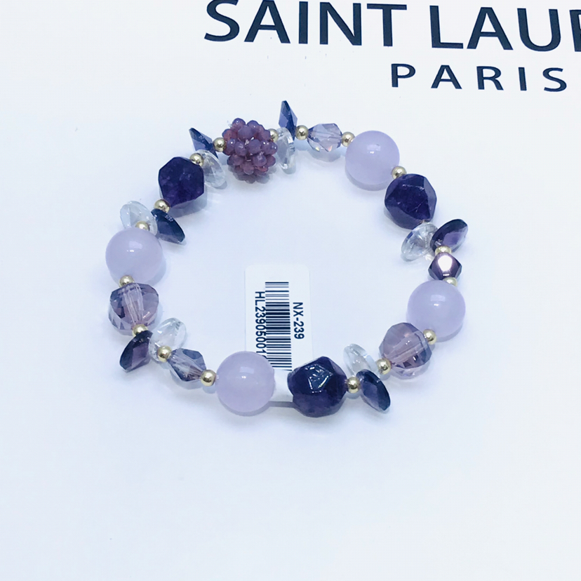 【紫气东来】天然紫水晶手链女 森系冷淡风精致水晶球单圈手串