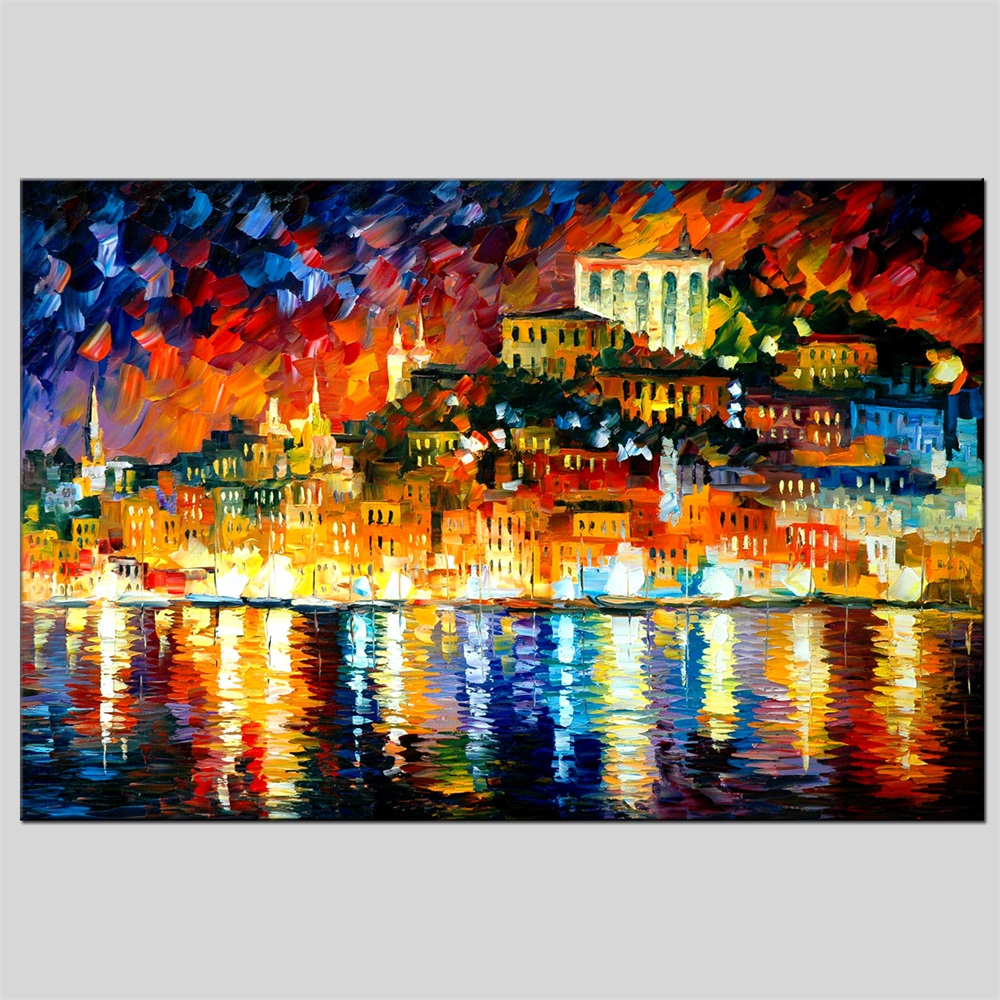 外贸货源韩国爆款抽象油画跨境专供太阳花装饰画风景装饰画民宿