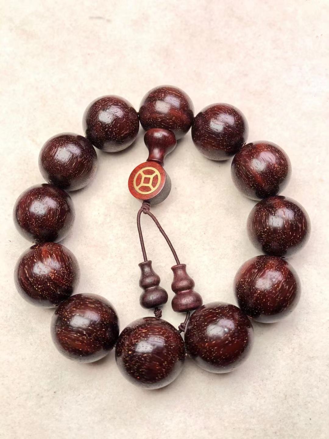 18cm印度小叶紫檀手串手链珠宝首饰