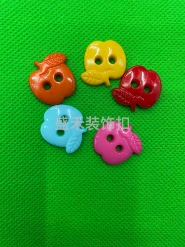 Apple Button Button Decorative Buckle Color Button Two Lacelock DIY Hand Sewing Button
